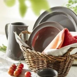 Emile Henry Suppen-/Pastateller In Fusain 8 Emile Henry Suppen-/Pastateller In Fusain -Staub Cocotte SHOP EH 887X Amb Assiettes Plates SilexInBasket Outdoor V 4