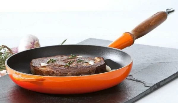 Le Creuset Bratpfanne Aus Gusseisen In Ofenrot 26 Cm – Bild 2