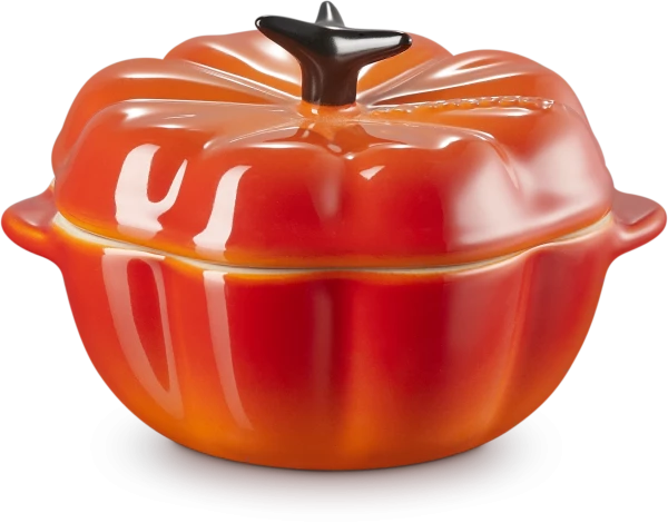 Le Creuset Kürbisförmchen Mit Deckel In Ofenrot
