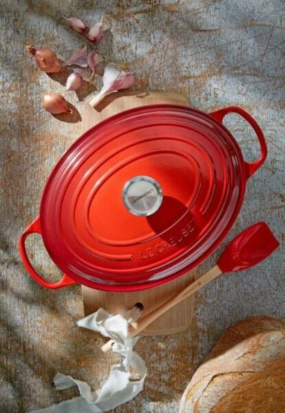 Le Creuset Bräter Signature Oval In Kirschrot 35 Cm / 45 Cm / 8,9 L – Bild 2