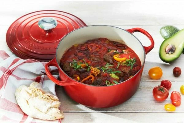 Le Creuset Bräter Signature Rund In Kirschrot 24 Cm / 4,2 L / 11 Cm / 19,5 Cm – Bild 2