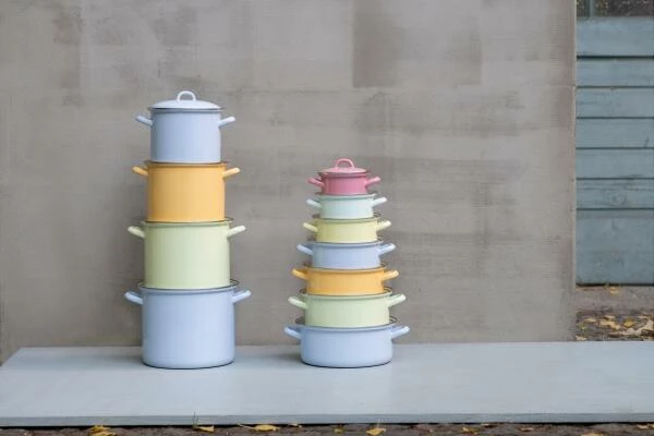 Riess Emaille Riess Kasserolle Aus Emaille In Pastell-blau 24 Cm – Bild 3