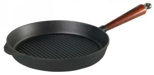 Skeppshult Grillpfanne Rund Mit Holzgriff 25 Cm / 3,5 Cm