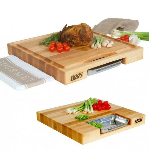 Boos Blocks Schneidebrett PrepMaster Mit Auffangschale 46 X 46 X 6 Cm/ 7,5 Kg – Bild 4