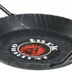 Schmiedeeiserne Pfanne Von Turk Mit Zwei Griffen Boden: 38 Cm, Oben: 45 Cm, Rand: 4 Cm, Mit Griffen: 50,3 Cm, 4,44 Kg