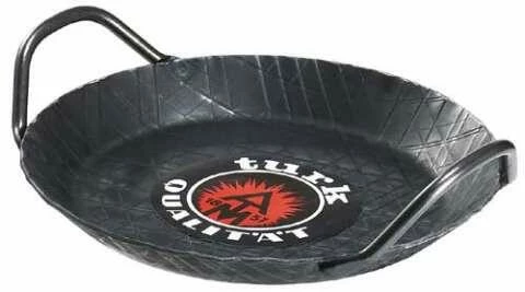 Schmiedeeiserne Pfanne Von Turk Mit Zwei Griffen Boden: 38 Cm, Oben: 45 Cm, Rand: 4 Cm, Mit Griffen: 50,3 Cm, 4,44 Kg