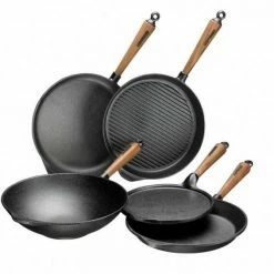 Skeppshult Grillpfanne Mit Walnussgriff, 25 Cm 10 Skeppshult Grillpfanne Mit Walnussgriff, 25 Cm -Staub Cocotte SHOP V Gruppbild 2 1 l 1