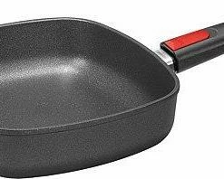 Woll Gusspfanne Titanium Nowo Eckig 20 X 20 Cm/ 13,5 Cm/ 6,5 Cm/ 44,0 Cm/ 1,2 Kg