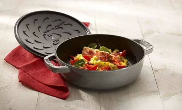 Staub Bräter Mit Chistera Drop-Structure In Dunkelblau 24 Cm / 2,4 L / 115,5 Cm / 4,5 Kg – Bild 4