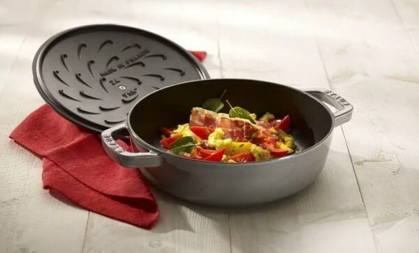 Staub Bräter Mit Chistera Drop-Structure In Graphitgrau 24 Cm/2,4 L/ 115,5 Cm/ 4,5 Kg – Bild 4