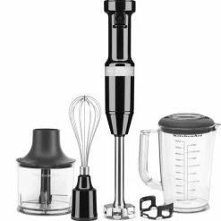 KitchenAid Stabmixer Set In Onyx Schwarz, Kabelgebunden