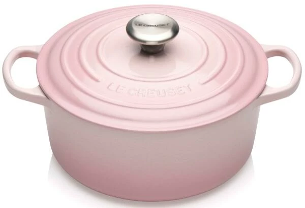 Le Creuset LeCreuset Bräter Signature Rund In Shell Pink 24 Cm / 4,2 L / Boden: 19,1 Cm