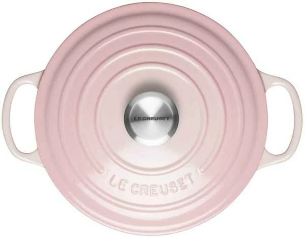 Le Creuset LeCreuset Bräter Signature Rund In Shell Pink 24 Cm / 4,2 L / Boden: 19,1 Cm – Bild 4